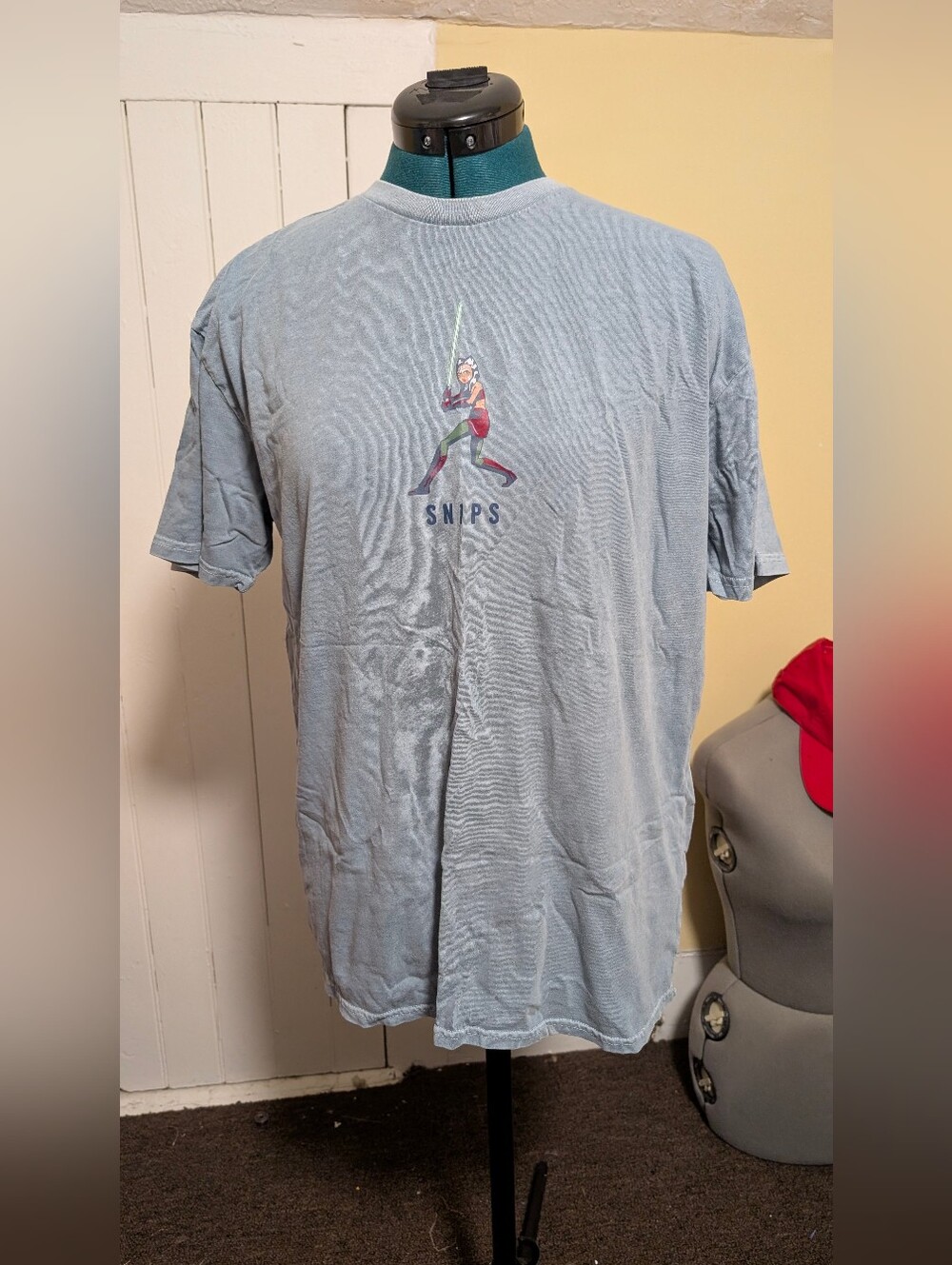 Star Wars Our Universe Light Blue Graphic Tee with Ahsoka Illustration